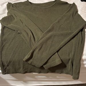 Olive Green Long Sleeve Top